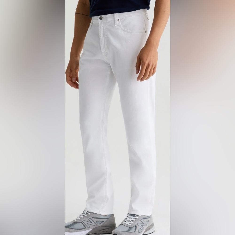 AG Adriano Goldschmied Men's The Everett White Straight Jeans, size 38